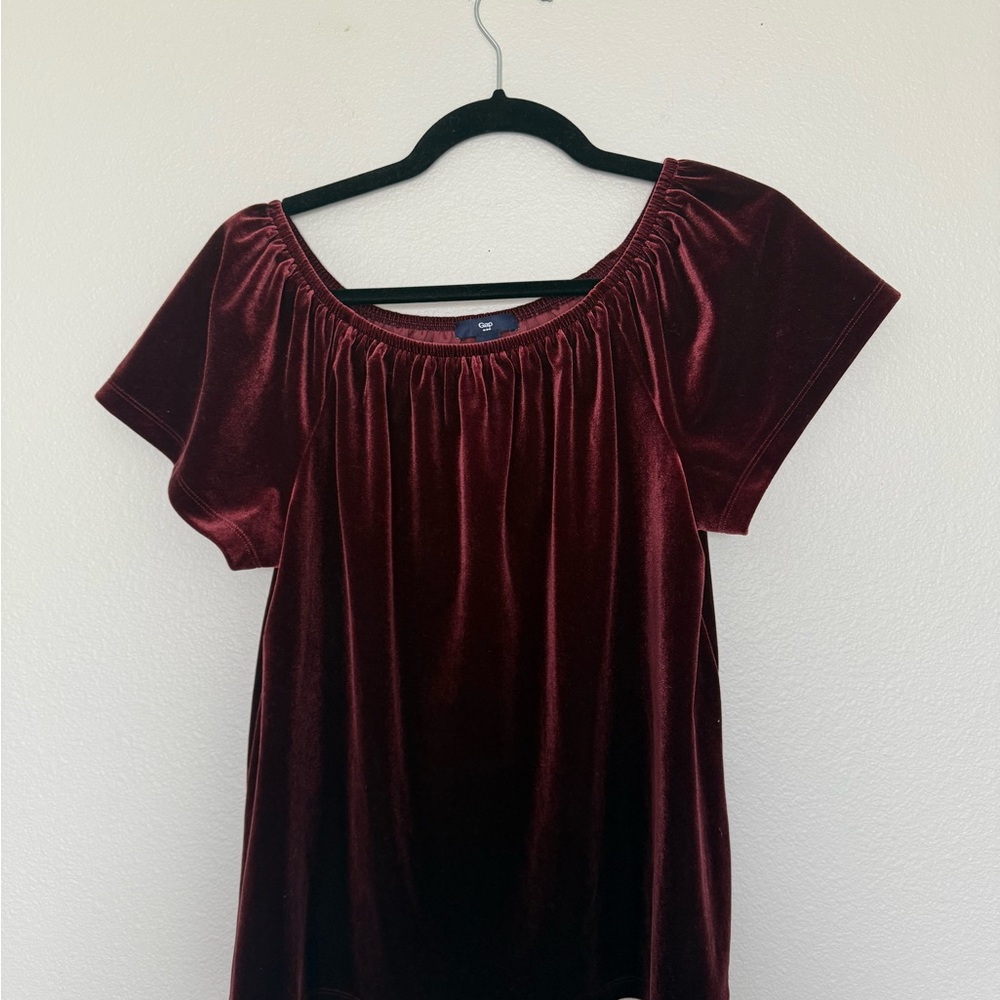 Elegant Velvet Burgundy Top